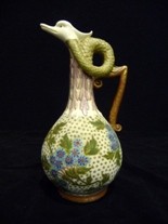 Appraisal: A late th early th century Rudolstadt Volkstedt ewer the