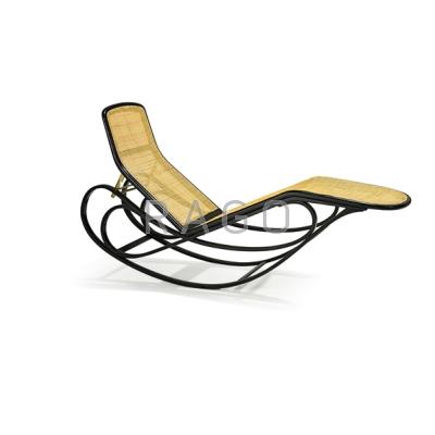 Appraisal: EDWARD WORMLEY - DUNBAR Adjustable rocking chaise Berne IN s