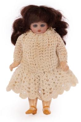 Appraisal: A German small bisque head doll with sleepy eyes and