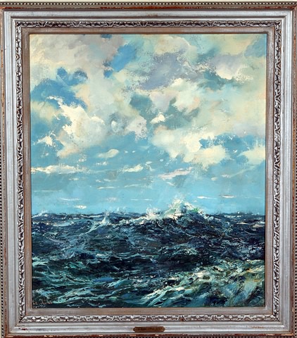 Appraisal: Seascape x oil on board SLL Le Jeune Artist British