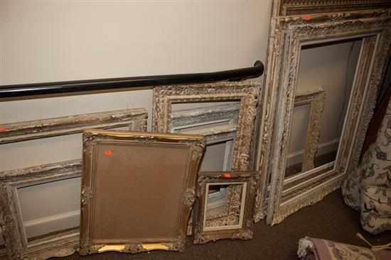 Appraisal: Assortment of painted wood and giltwood frames Estimate - All