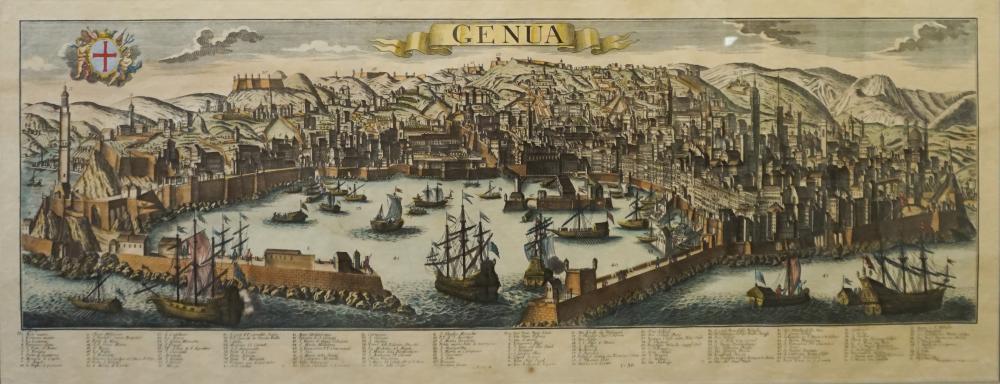 Appraisal: View of Genua Color Photogravure Framed x in x cm