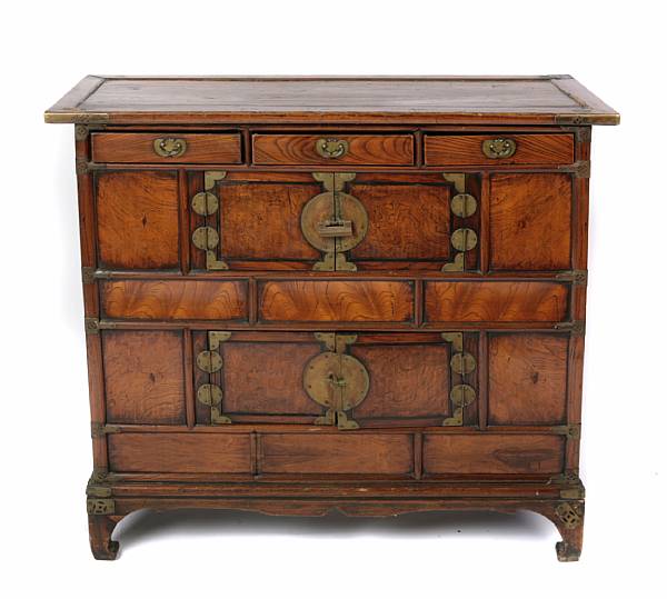 Appraisal: A Japanese tansu chest height in width in depth in