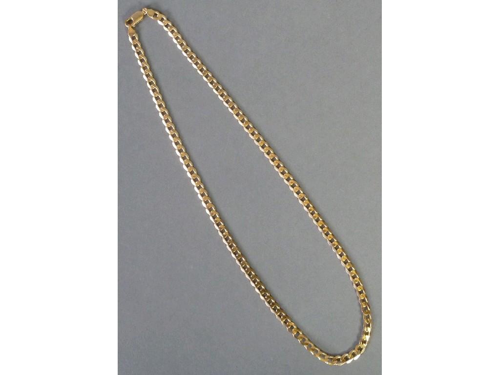 Appraisal: ct GOLD NECKLACE with flattened curb pattern links gms EST