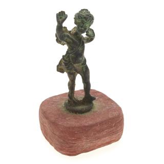 Appraisal: Antique miniature bronze figure of Eros Antique miniature bronze figure