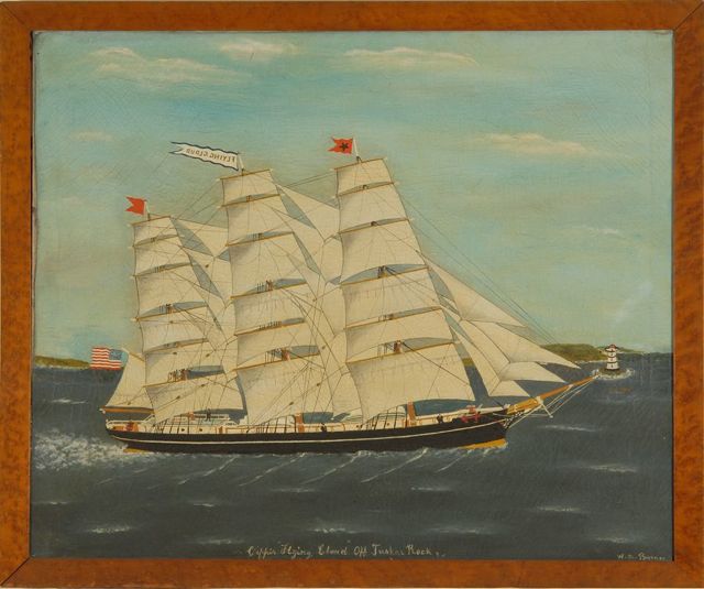 Appraisal: WILFRED MOLSON BARNESAmerican - Clipper Ship Flying Cloud off Tuskar