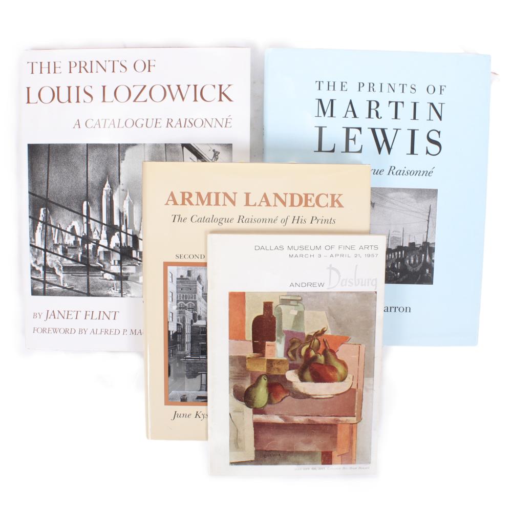 Appraisal: LANDECK LEWIS LOZOWICK DASBURG FOUR CATALOGUE RAISONNES AND EXHIBITION CATALOG