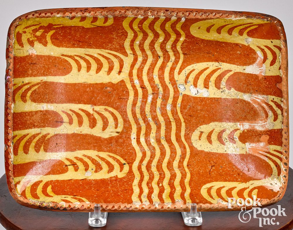 Appraisal: Pennsylvania redware loaf dish th c Pennsylvania redware loaf dish