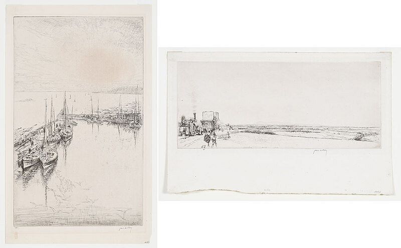 Appraisal: James McBey Scottish - Two Scotland related etchings Buchan IX