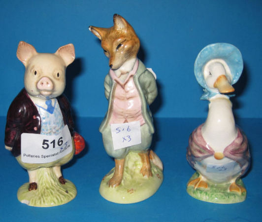 Appraisal: Beswick Beatrix Potter Figures Pigland Bland Purple Jacket small chip