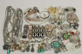 Appraisal: Group Sterling Silver Jewelry Items Group of sterling silver pins