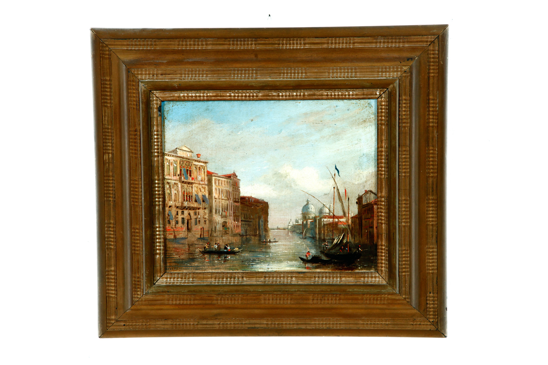 Appraisal: VENETIAN CANAL EUROPEAN SCHOOL ND HALF- TH CENTURY Oil on