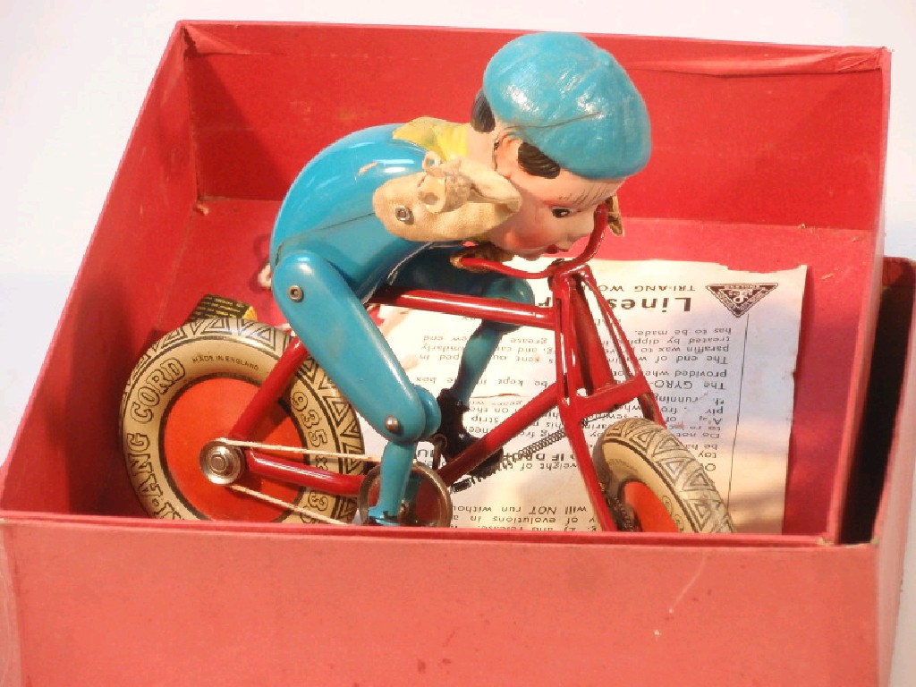 Appraisal: A Tri-ang Gyro toy cyclists figure patent no with original