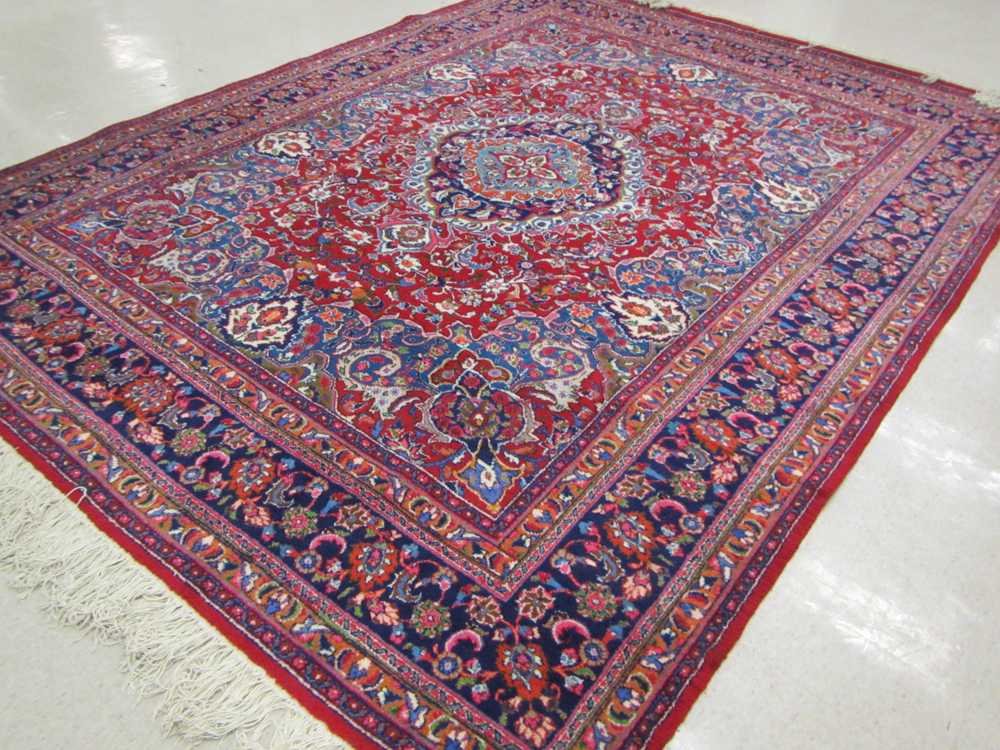 Appraisal: PERSIAN MASHAD CARPET Razavi Khorasan Province northeastern Iran floral and