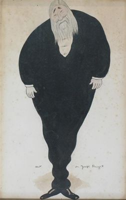 Appraisal: Sir Max Beerbohm - Caricature of an oriental gentleman Signed