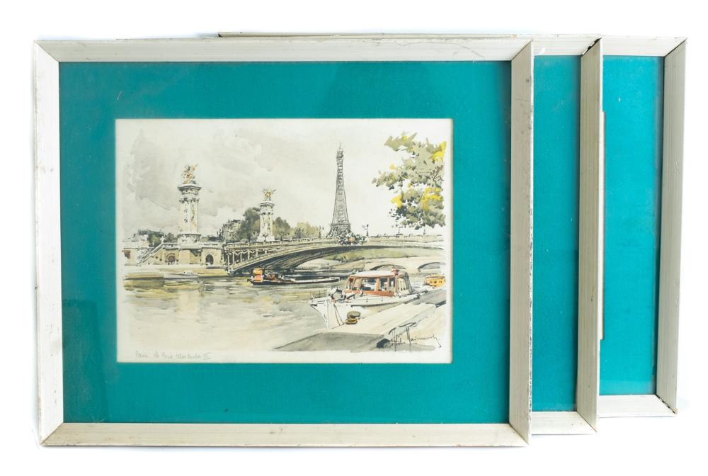 Appraisal: GROUP PARISIAN LITHOGRAPHS LEGENDRE RAIMONDIGroup of three vintage Parisian lithographs