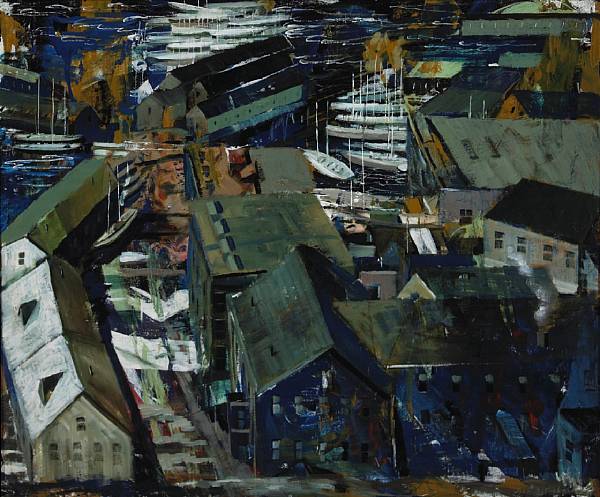 Appraisal: John R Grabach - The Dockyards signed 'John R Grabach'