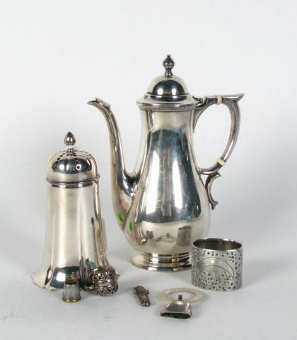 Appraisal: Group of Sterling Silver Accessories including a Gorham teapot a