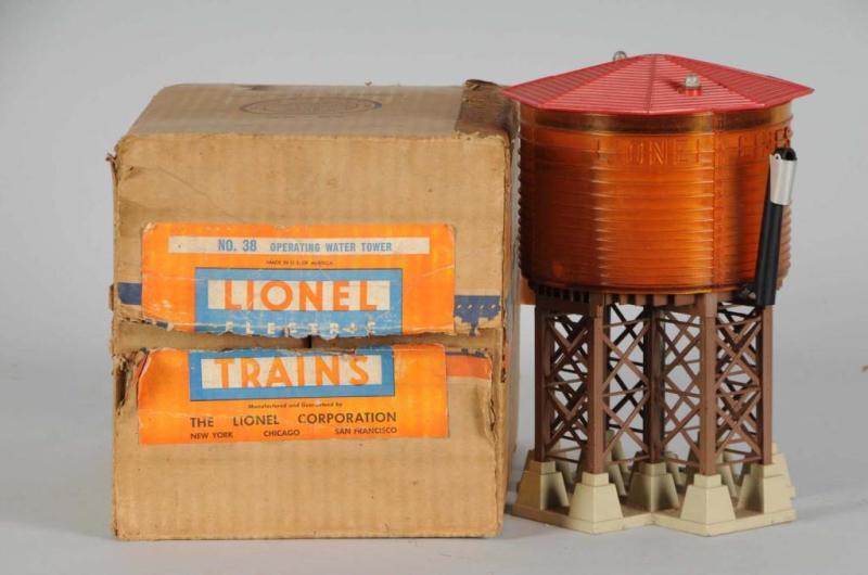 Appraisal: Lionel No O-Gauge Operating Water Tower Description Includes original box