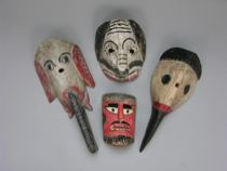 Appraisal: A Lot of South American Masks Lot includes four hand