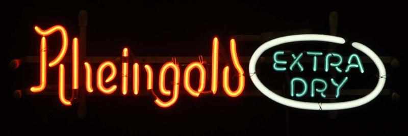 Appraisal: Rheingold Extra Dry Horizontal Neon Sign Description s Liebmann Brewery