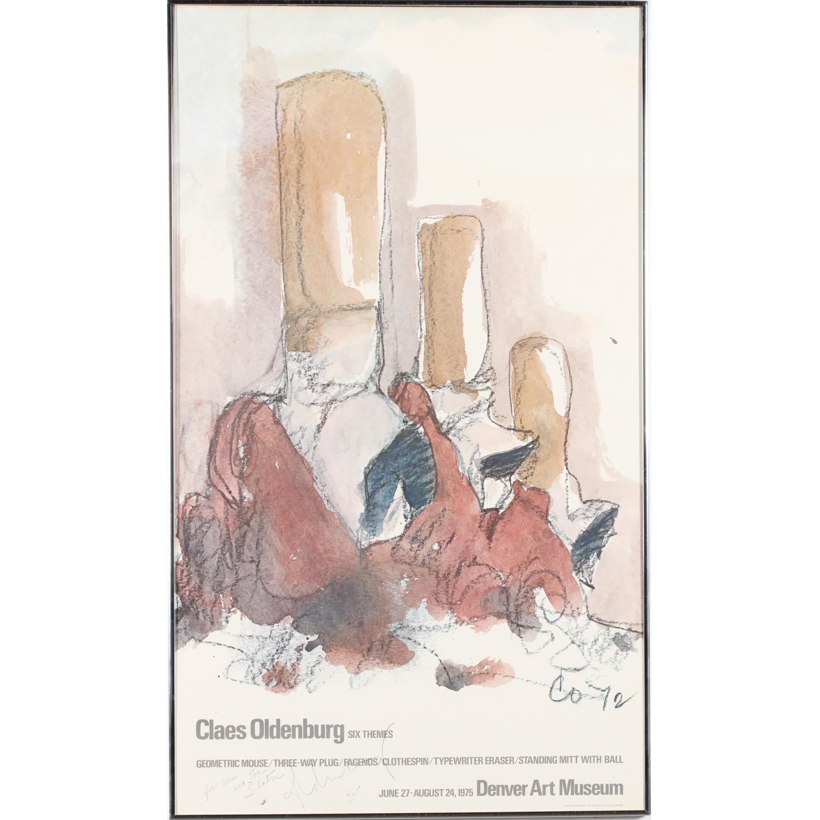 Appraisal: Claes Oldenburg Am b Signed Exhibition Poster for Six Themes