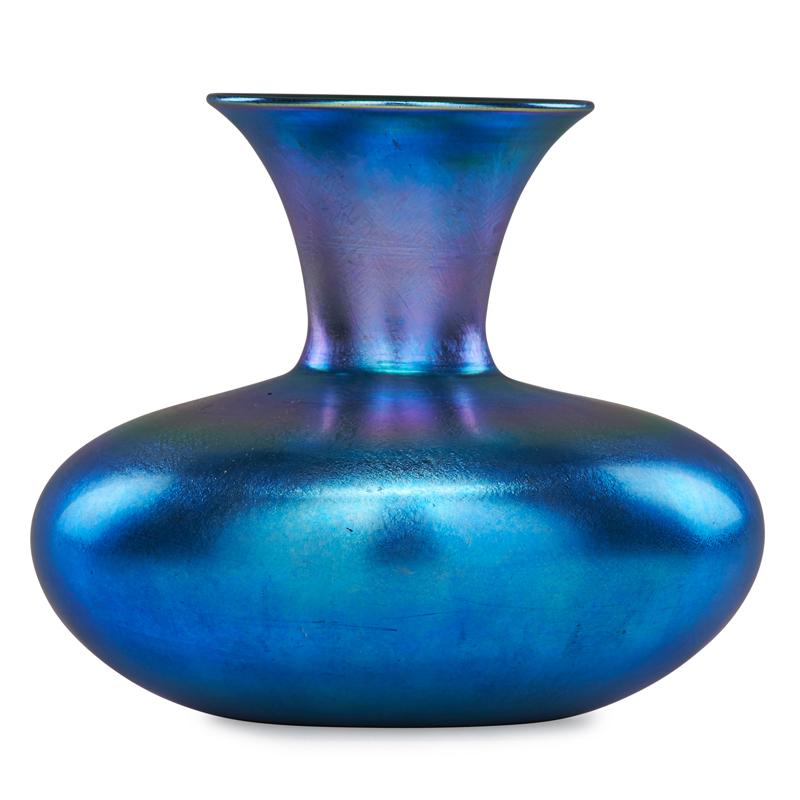 Appraisal: DURAND IRIDESCENT GLASS VASE Condition Report