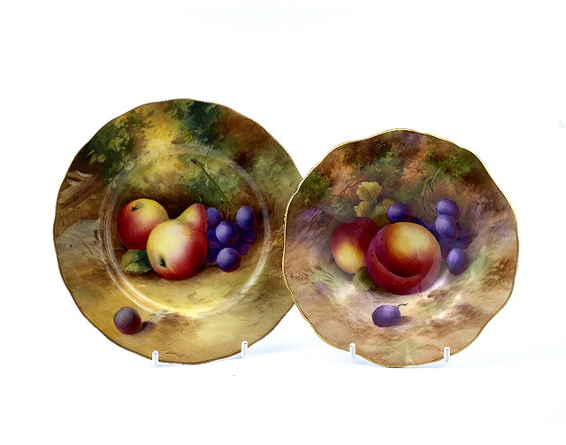 Appraisal: A Royal Worcester fruit bowltogether with a Royal Worcester small