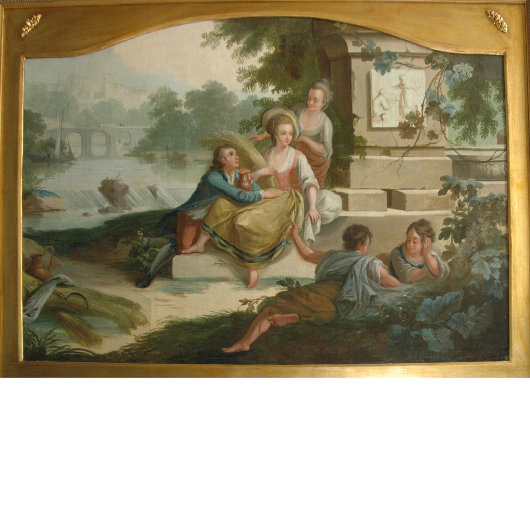 Appraisal: French School th th Century Pastoral Lovers Oil on canvas