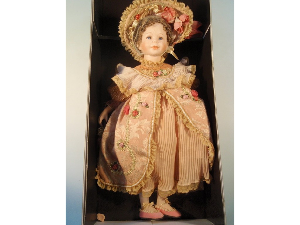 Appraisal: A Mundia ceramic doll 'Sophie' with certificate and box damaged