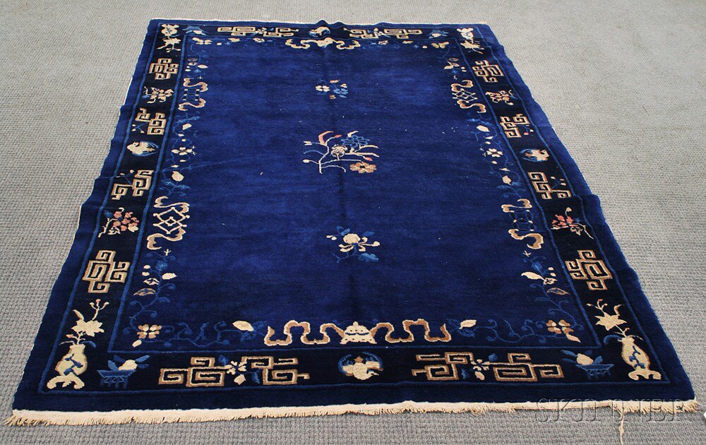 Appraisal: Chinese Rug th century stitched at one end to prevent