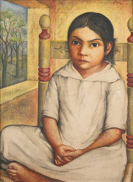 Appraisal: Jorge Arche Cuban - Young girl seated signed inscribed and