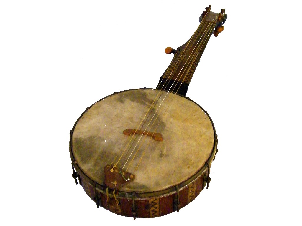 Appraisal: Interesting English th century seven stringed fretless banjo with Tunbridge