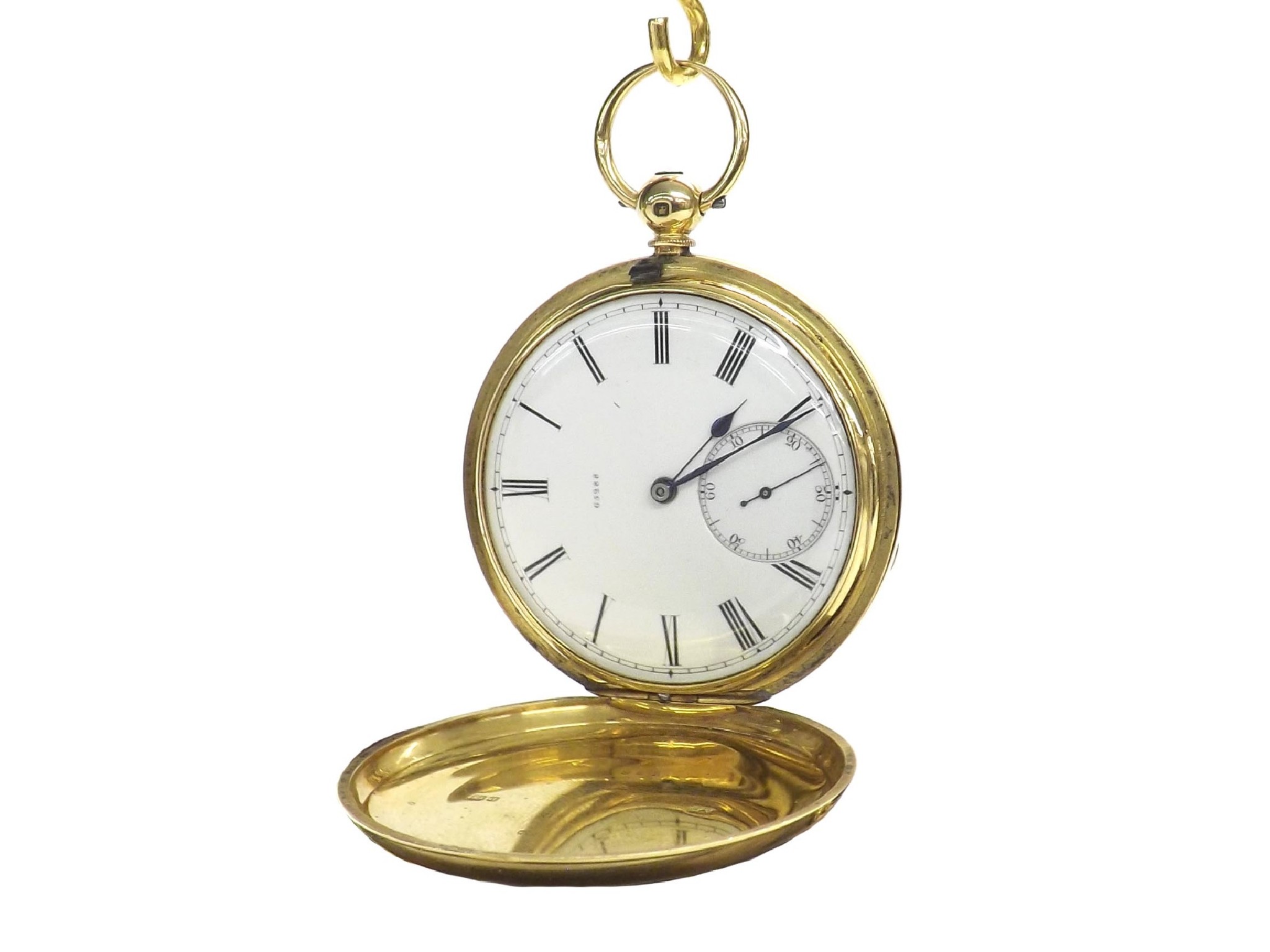 Appraisal: Good ct lever hunter pocket watch London three-quarter plate gilt