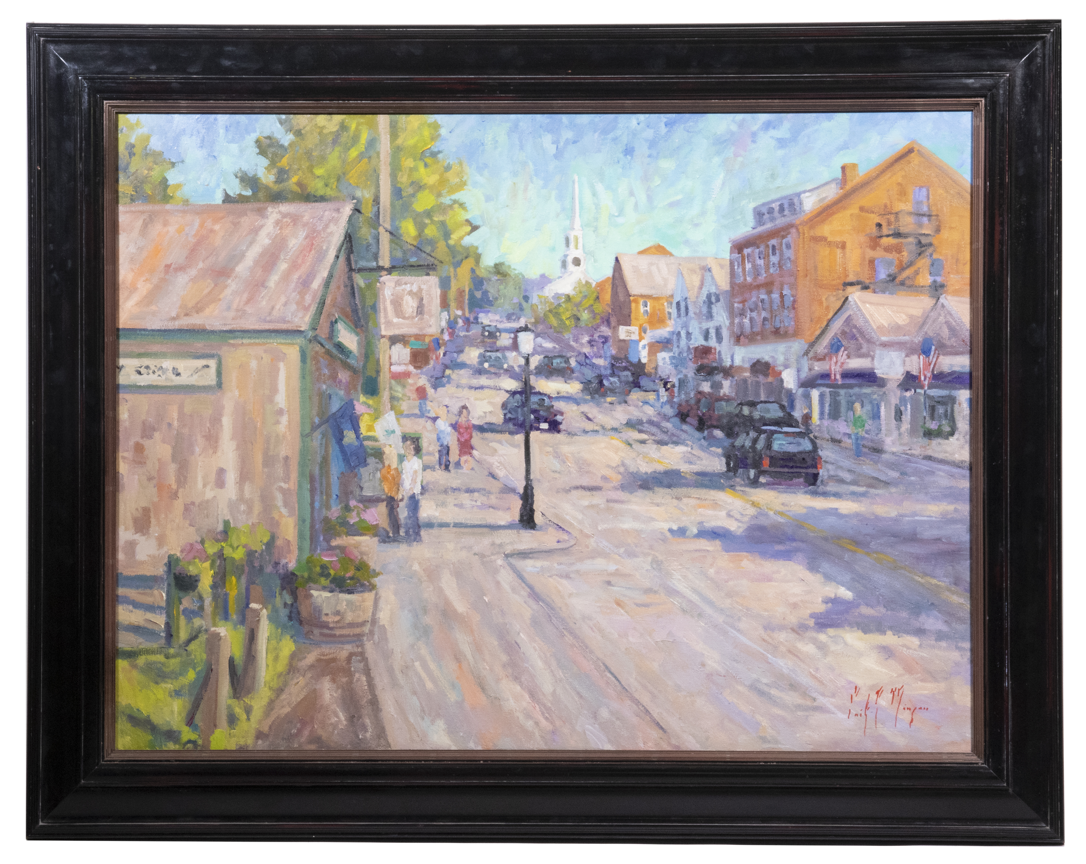 Appraisal: ERIK MINZNER CONTEMPORARY MAINE Main Street Damariscotta oil on linen