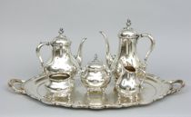 Appraisal: Reed Barton English Provincial Tea Service Provincial pattern by Reed