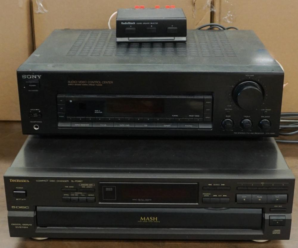 Appraisal: Sony FM AM Receiver Model STR-D Technics CD Changer SL-PD