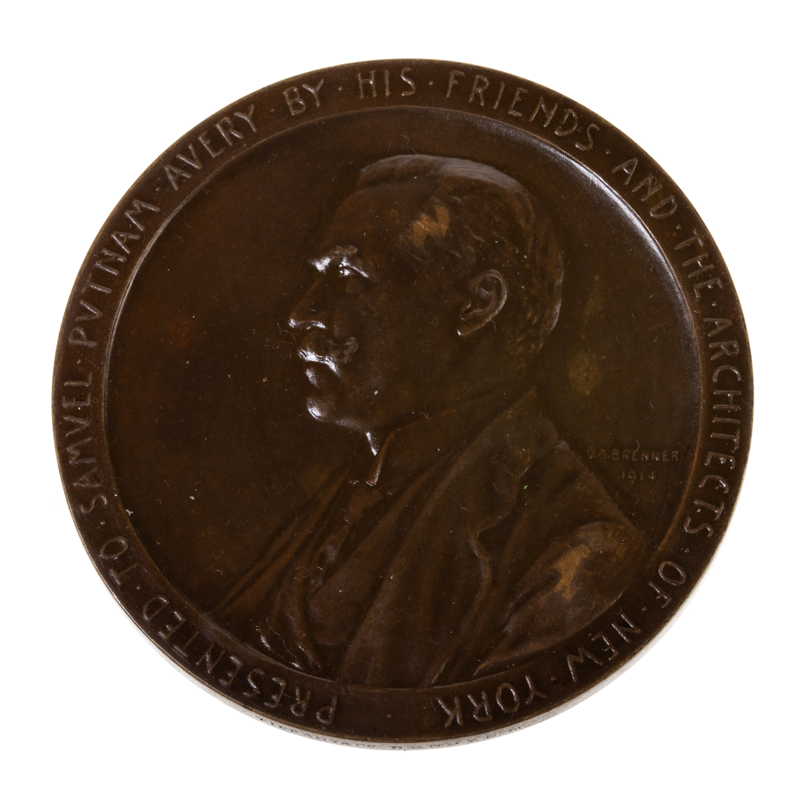 Appraisal: AVERY LIBRARY MEDAL STRUCK BY TIFFANY CO Bronze Medal struck