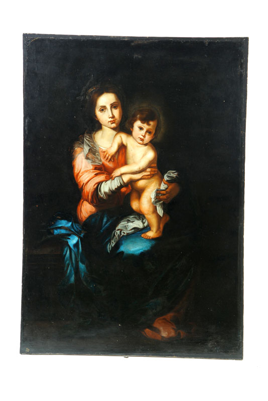 Appraisal: MADONNA AND CHILD AMERICAN OR EUROPEAN SCHOOL ND HALF TH