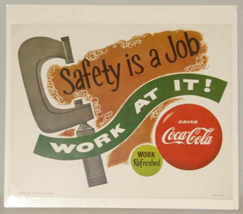 Appraisal: Lot of Coca-Cola Advertising Signs s Includes Safety is a