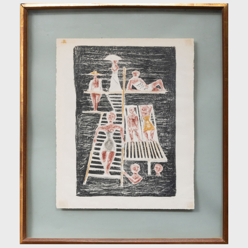 Appraisal: Massimo Campigli Le Diabolo Untitled and Il Trampolino Three lithographs