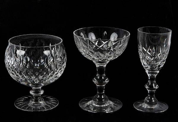 Appraisal: Property of various owners comprising eight goblets nine champagne glasses