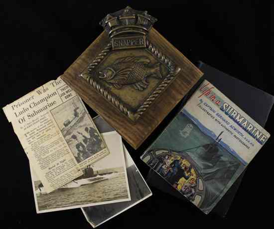 Appraisal: A bronze binnacle badge for submarine HMS Snapper in with