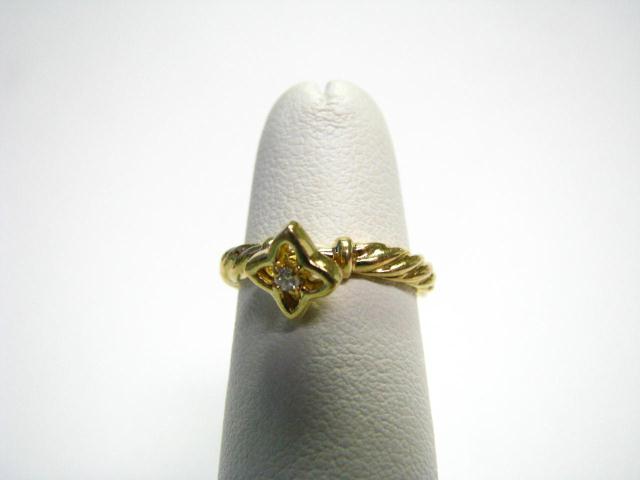 Appraisal: David Yurman K yellow gold diamond charm ring size