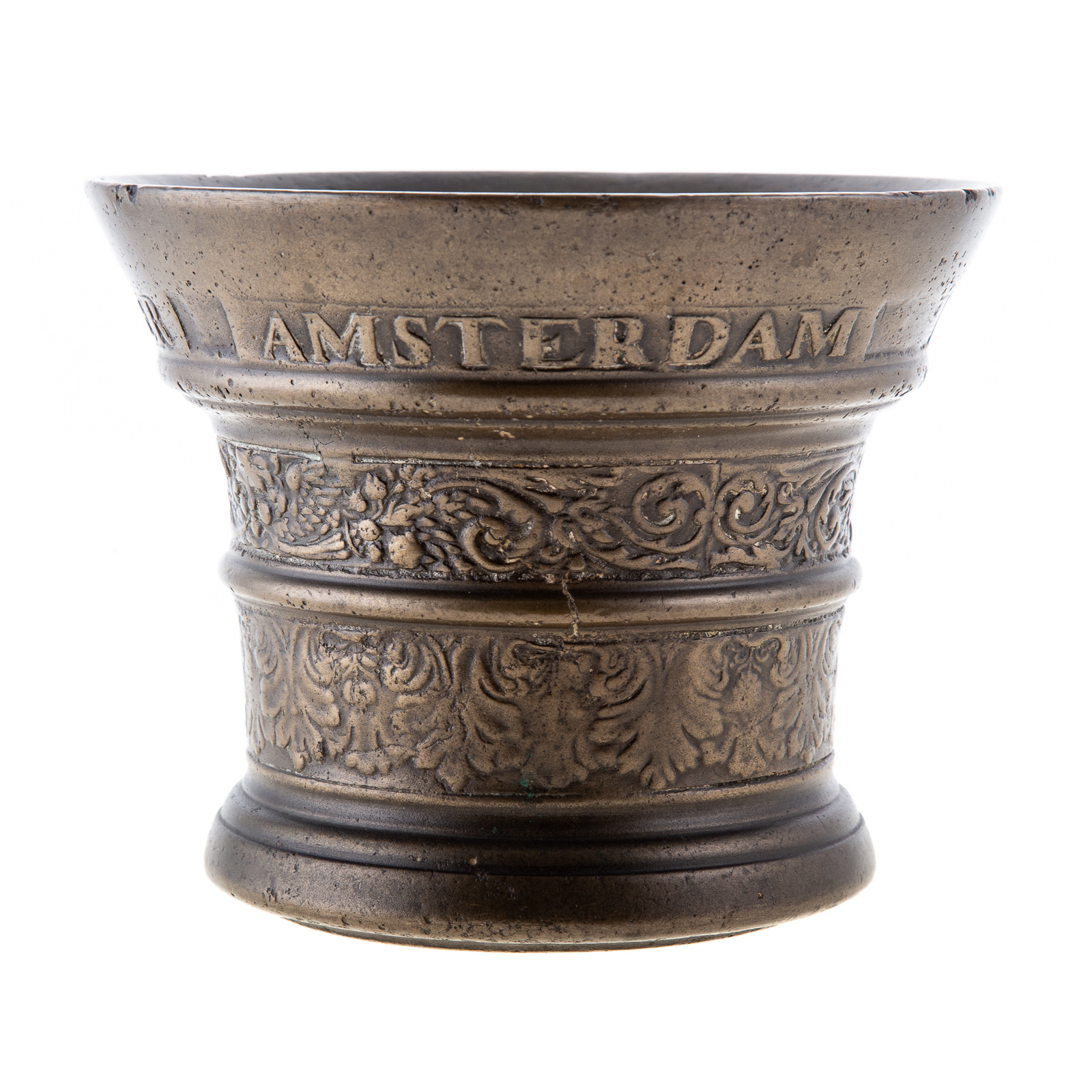 Appraisal: DUTCH BRONZE APOTHECARY PESTLE Dated bell form bronze pestle with