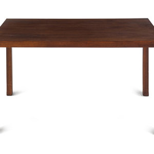 Appraisal: A Contemporary Walnut Table in the Style of Dunbar Height