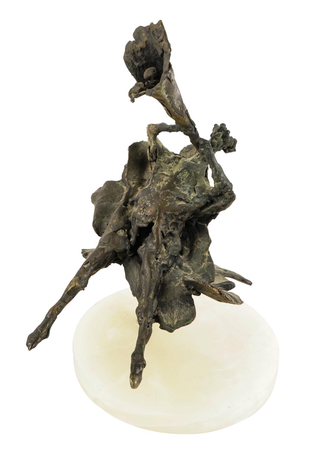 Appraisal: PATINATED BRONZE ABSTRACT FIGUREmodern unsigned inches high Condition