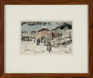 Appraisal: Talpa Church in Winter by Ira Moskowitz Ira Moskowitz -