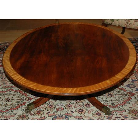 Appraisal: Regency Mahogany and Satinwood Low Table Estimate -