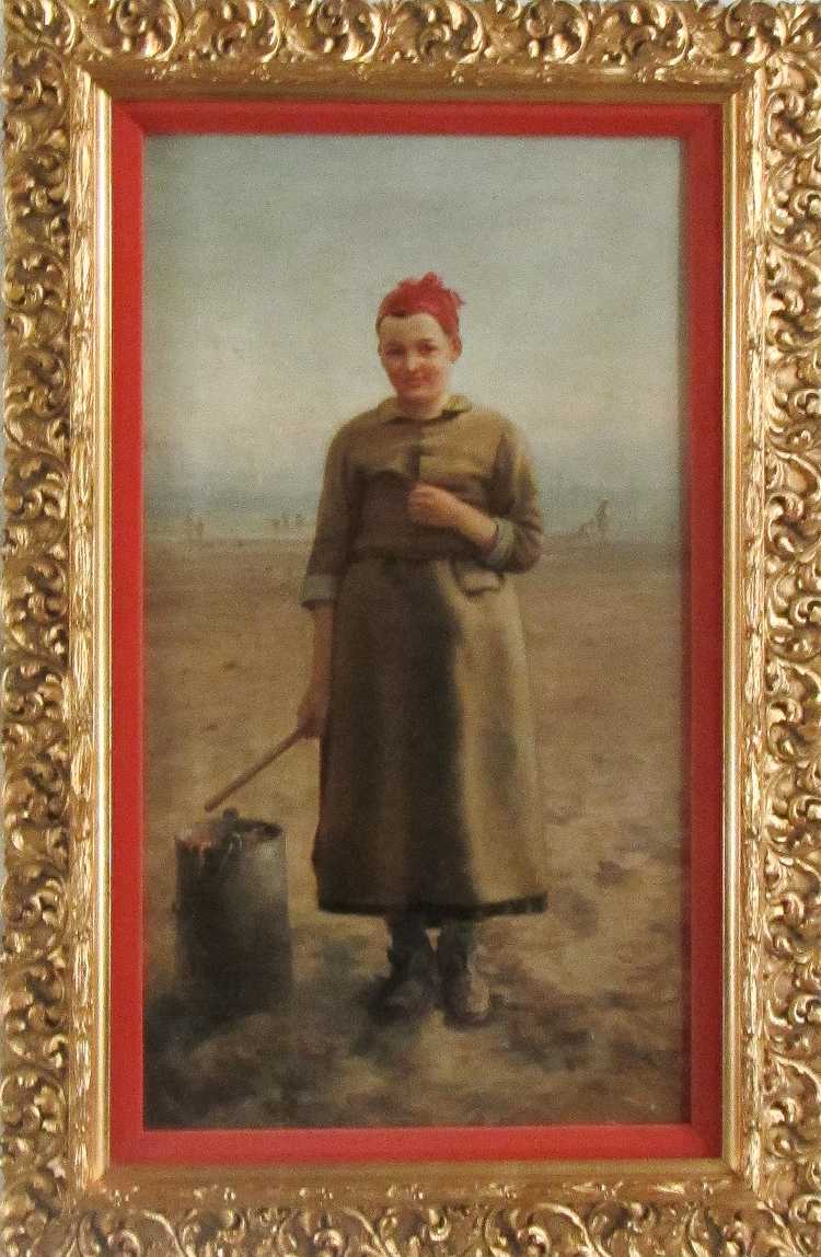 Appraisal: PORTRAIT OF A CLAM DIGGER OIL ON CANVAS European late